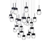 LED Pendant by Modern Forms - Double Bubble Collection, Black Finish - PD-82025S-BK