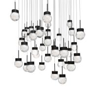 LED Pendant by Modern Forms - Double Bubble Collection, Black Finish - PD-82041S-BK