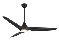 60"Ceiling Fan by Minka Aire - Switch Collection, Coal Black Finish - F636L-CL