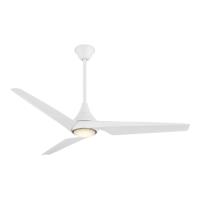 60"Ceiling Fan by Minka Aire - Switch Collection, Flat White Finish - F636L-WHF