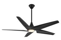 60"Ceiling Fan by Minka Aire - Switch Collection, Coal Black Finish - F638L-CL