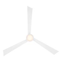 56"Ceiling Fan by Minka Aire - Pike Collection, Flat White Finish - F774L-WHF