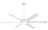 65"Ceiling Fan by Minka Aire - Cairo Collection, Flat White Finish - F897L-WHF