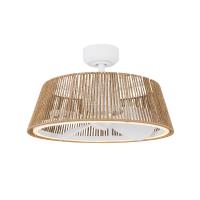 24"Ceiling Fan by Kuzco Lighting - Isla Collection, White/Braided Rope Finish - CF41424-WH/BR-5CCT