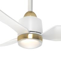 42"Ceiling Fan by Kuzco Lighting - Hugo Collection, Brushed Gold/Matte White Finish - CF92942-BG/WH