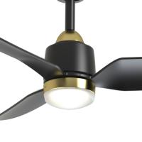 52"Ceiling Fan by Kuzco Lighting - Hugo Collection, Brushed Gold/Matte Black Finish - CF92952-BG/MB