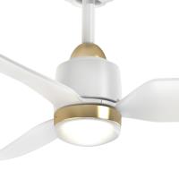 52"Ceiling Fan by Kuzco Lighting - Hugo Collection, Brushed Gold/Matte White Finish - CF92952-BG/WH