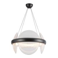 LED Chandelier by Kuzco Lighting - Taurus Collection, Urban Bronze/Clear Ribbed Glass Finish - CH13922-UBCR-UNV