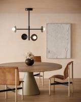 LED Chandelier by Kuzco Lighting - Elixir Collection, Black Finish - CH15504-BK-UNV