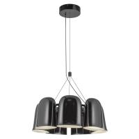 LED Chandelier by Kuzco Lighting - Bell Collection, Glossy Black Finish - CH21120-GBK-UNV