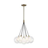 LED Chandelier by Kuzco Lighting - Bolla Collection, Brushed Gold Finish - CH3117-BG