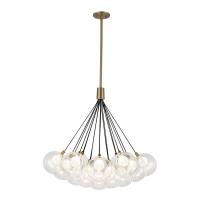 LED Chandelier by Kuzco Lighting - Bolla Collection, Brushed Gold Finish - CH3128-BG