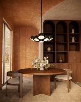 LED Chandelier by Kuzco Lighting - Arena Collection, Black Finish - CH73418-BK-UNV
