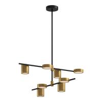 LED Chandelier by Kuzco Lighting - Jayden Collection, Black/Brushed Gold Finish - CH96840-BK/BG-UNV