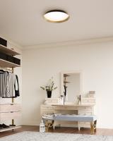 LED Flush Mount by Kuzco Lighting - Jasper Collection, Black/Gold Finish - FM43419-BK/GD-5CCT