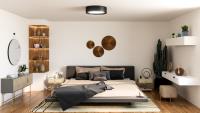 LED Flush Mount by Kuzco Lighting - Dalton Collection, Black Finish - FM7920-BK-5CCT