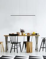 LED Linear Pendant by Kuzco Lighting - Chute Collection, Black Finish - LP14935-BK-UNV