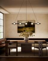 LED Linear Pendant by Kuzco Lighting - Elixir Collection, Black Finish - LP15548-BK-UNV