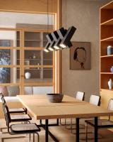 LED Linear Pendant by Kuzco Lighting - Domino Collection, Black Finish - LP17435-BK-UNV