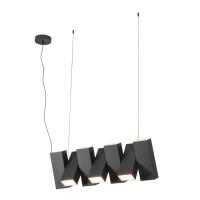 LED Linear Pendant by Kuzco Lighting - Domino Collection, Black Finish - LP17435-BK-UNV