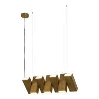 LED Linear Pendant by Kuzco Lighting - Domino Collection, Vintage Brass Finish - LP17435-VB-UNV