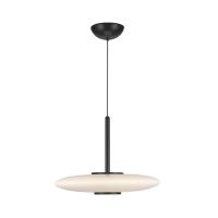 LED Pendant by Kuzco Lighting - Kyoto Collection, Black/Glossy Opal Glass Finish - PD37018-BK/GO-3WCCT-UNV