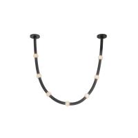 LED Pendant by Kuzco Lighting - Corda Collection, Black/Opal Glass Finish - PD39307-BK/OP-UNV-RT
