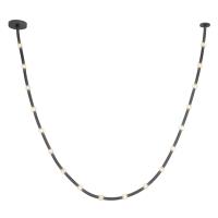 LED Pendant by Kuzco Lighting - Corda Collection, Black/Opal Glass Finish - PD39317-BK/OP-UNV-010