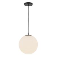 LED Pendant by Kuzco Lighting - Marco Collection, Black/Opal Glass Finish - PD43212-BK/OP-5CCT-UNV
