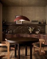 One Light Pendant by Kuzco Lighting - Kirby Collection, Peach Finish - PD55922-PEC