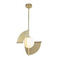 LED Pendant by Kuzco Lighting - Scorpio Collection, Metallic Brass/Opal Glass Finish - PD65116-MRB/OP-UNV