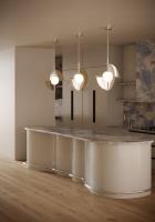 LED Pendant by Kuzco Lighting - Scorpio Collection, Polished Nickel/Opal Glass Finish - PD65116-PN/OP-UNV