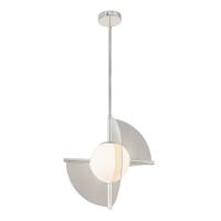 LED Pendant by Kuzco Lighting - Scorpio Collection, Polished Nickel/Opal Glass Finish - PD65116-PN/OP-UNV