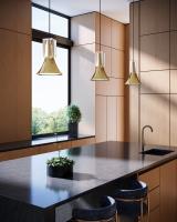 LED Pendant by Kuzco Lighting - Floe Collection, Glossy Black/Clear Crystal Finish - PD94108-GBK/CC-UNV