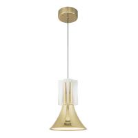 LED Pendant by Kuzco Lighting - Floe Collection, Metallic Brass/Clear Crystal Finish - PD94108-MRB/CC-UNV