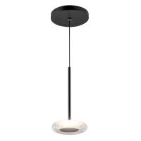 LED Pendant by Kuzco Lighting - Stephord Collection, Black/Clear Glass Finish - PD97204-BK/CL
