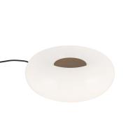 LED Table Lamp by Kuzco Lighting - Nimbus Collection, Vintage Brass/Opal Glass Finish - TL12409-VB/OP