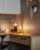 LED Table Lamp by Kuzco Lighting - Gypsum Collection, Polished Brass Finish - TL82412-PB