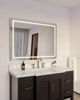 LED Vanity Mirror by Kuzco Lighting - Seneca Collection, Sandblasted Merc Edge Finish - VM31148-5CCT