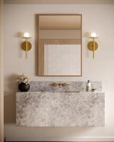 LED Wall Sconce by Kuzco Lighting - Elixir Collection, Brushed Gold Finish - WS15504-BG-UNV