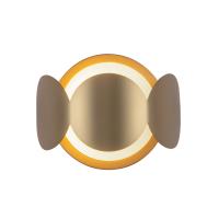 One Light Wall Sconce by Kuzco Lighting - Ciel Collection, Brushed Gold/Opal Glass Finish - WS59810-BG/OP