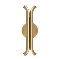 LED Wall Sconce by Kuzco Lighting - Husk Collection, Metallic Brass Finish - WS89714-MRB