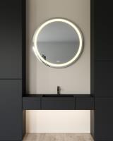LED Vanity Mirror by Kuzco Lighting - Hillmont Collection, Sandblasted Merc Edge Finish - VM41040-5CCT