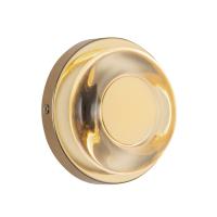 LED Wall Sconce by Kuzco Lighting - Stephord Collection, Metallic Brass/Clear Glass Finish - WS97204-MRB/CL