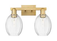 Two Light Bath Vanity by Innovations - Arcadia Collection, Brushed Brass Finish - 716-2W-BB-G459-6CL