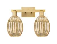 Two Light Bath Vanity by Innovations - Arcadia Collection, Brushed Brass Finish - 716-2W-BB-G459-6ME