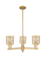 Three Light Pendant by Innovations - Arcadia Collection, Brushed Brass Finish - 716-3CR-BB-G559-5ME