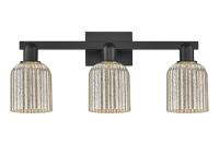 Three Light Bath Vanity by Innovations - Arcadia Collection, Matte Black Finish - 716-3W-BK-G559-5ME