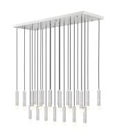 23 Light Linear Chandelier by Z-Lite - Stari Collection, Brushed Nickel Finish - 1956P-23L-BN