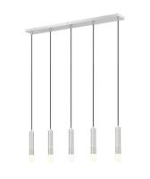 Five Light Linear Chandelier by Z-Lite - Stari Collection, Brushed Nickel Finish - 1956P-5L-BN